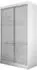 Beautysofa Viva Schwebetürenschrank weiß, Lacobel-Glas, 4 Schubladen, 120x216x61cm (800000725481)