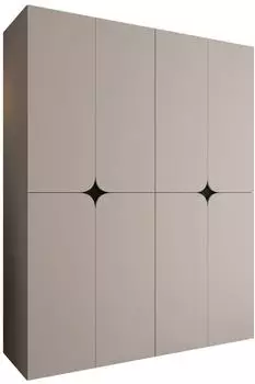 Mirjan24 Kinku Kleiderschrank 8 T&uuml;ren, 180x203x50cm, Kaschmir