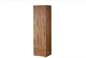 Massivmoebel24 Frankfurt Schrank Wild-/Zerreiche, natur ge&ouml;lt, 50x43x180cm (48-320-502-0013)