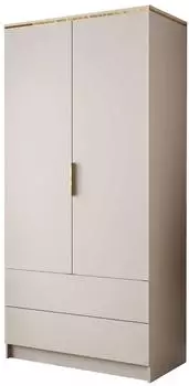 Lookway Aurora Kaschmir 2D2S Dreht&uuml;renschrank mit Schubladen, 100x210x57cm (800001752459)