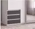 luma-home Schwebetürenschrank 2-türig 135x198x65cm weiß/grafit mit Spiegel (22675)