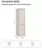 mokebo Robe Kleiderschrank Kaschmir Push-to-Open, 47x197x58cm (800001827585)