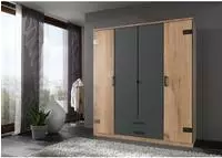 Wimex Kleiderschrank "Cork, mit oder ohne Spiegel, rustikaler Look im Industrial