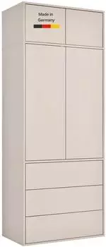 mokebo Robe Kleiderschrank kaschmir, Push-to-Open, 90x234x58cm (800001827607)