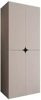 Mirjan24 Espresso 80 Kleiderschrank 4 Dreht&uuml;ren, Kaschmir, 80x203x50cm