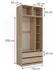 VICCO Elmo Kleiderschrank Sonoma Eiche 50x40cm 3er-Set (61355)