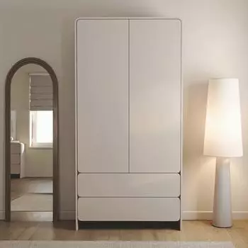 Selsey Lummo Kleiderschrank 2-t&uuml;rig, 2 Schubladen, Kaschmir, 100cm
