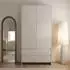 Selsey Lummo Kleiderschrank 2-türig, 2 Schubladen, Kaschmir, 100cm