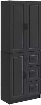 vidaXL Schrankset 2-tlg. schwarz, Holzwerkstoff (3416980)