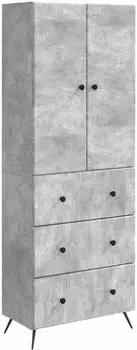 vidaXL Schrankset 2-tlg. betongrau 66x34,5x90cm Holzwerkstoff (3416883)