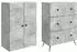 vidaXL Schrankset 2-tlg. betongrau 66x34,5x90cm Holzwerkstoff (3416883)