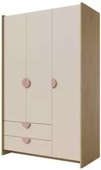 Mirjan24 Lexi 3D2S 01 Kleiderschrank mit 2 Schubladen und Kleiderstange (3D2S 01)
