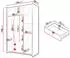 Mirjan24 Lexi 3D2S 01 Kleiderschrank mit 2 Schubladen und Kleiderstange (3D2S 01)