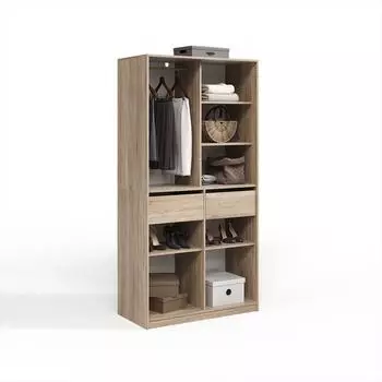 Livinity Trento Kleiderschrank Sonoma-Eiche, 2 Schubladen, 100x200x50cm (58968)