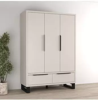 Home Affaire Eden Kleiderschrank 3 Türen 2 Schubladen, Kaschmir/Schwarz