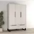 Home Affaire Eden Kleiderschrank 3 Türen 2 Schubladen, Kaschmir/Schwarz