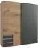 luma-home Schwebetürenschrank 2-türig Eiche Dekor / Grafit, 179x198x65cm (22692)