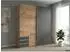 luma-home Schwebetürenschrank 2-türig Eiche Dekor / Grafit, 179x198x65cm (22692)