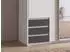 luma-home Schwebetürenschrank 2-türig 138x200x65cm weiß/grafit mit Spiegel (22682)