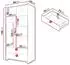 Mirjan24 Lexi 02 2D2S Kleiderschrank mit 2 Schubladen und Kleiderstange (2D2S)