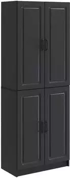 vidaXL Sideboard-Set 2-tlg. schwarz Holzwerkstoff (3416944)