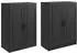 vidaXL Sideboard-Set 2-tlg. schwarz Holzwerkstoff (3416944)