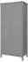 ebuy24 Trone Kleiderschrank 2 Türen, grau lackiert, 89x195x50cm (04-44246)