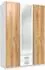 Wimex Skate Drehtürenschrank 3-türig, weiß/Plankeneiche, Spiegel, 135x198x58cm (48412535-0)