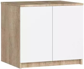 Akord Furniture Factory S60 Aufsatzschrank 2 Türen, Sonoma Eiche/Weiß, 60x51x55cm