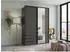 luma-home Schwebetürenschrank 2-türig 138x200x65cm Grafit, Spiegel & Passepartout (22686)