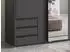 luma-home Schwebetürenschrank 2-türig 138x200x65cm Grafit, Spiegel & Passepartout (22686)