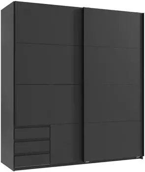 luma-home Schwebet&uuml;renschrank 2-t&uuml;rig, graphit, 179x198x65cm (22693)
