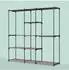Relaxdays Offene Standgarderobe, Metall/Kunststoff, braun-schwarz, 182x182x43cm