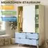 HomCom Kleiderschrank mit Schiebetüren, 4 Schubladen, 120x50x187,5cm, Eiche/weiß