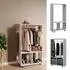 VICCO Sydney Kleiderschrank mit Kleiderstange, rollbar, weiß (37513)