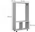 VICCO Sydney Kleiderschrank mit Kleiderstange, rollbar, weiß (37513)