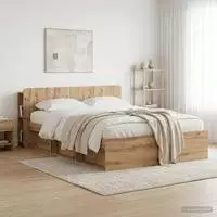 vidaXL Kopfteil Schrank Artisan-Eiche 160 cm Holzwerkstoff