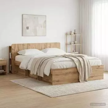vidaXL Kopfteil-Schrank Artisan-Eiche 160cm Holzwerkstoff (8001227)
