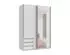 luma-home Schwebetürenschrank 2-türig, weiß, Spiegel, 135x198x65cm (22674)
