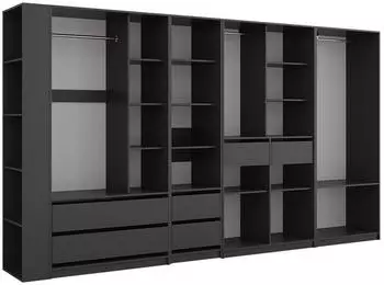 VICCO Elmo Kleiderschrank 50x200cm 5er-Set anthrazit (61350)