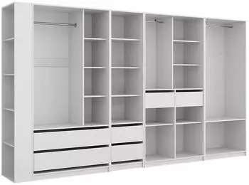 VICCO Elmo Kleiderschrank 50x200cm 5er-Set wei&szlig; (61358)