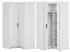 Beautysofa Elena 2D Eckkleiderschrank 2 Türen, weiß, 95x190,5x95cm (800001419979)