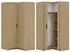 Beautysofa Elena Eckkleiderschrank 2-türig, Eiche geölt, 95x95cm (800001419981)