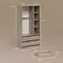 Livinity Trento Kleiderschrank Sonoma, 2 Schubladen (58962)