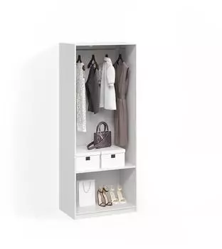 Livinity Trento Kleiderschrank wei&szlig;, 2 F&auml;cher, 80x200x50cm (800002033406)