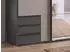 luma-home Schwebetürenschrank Passepartout 138cm, Grafit/Sandgrau, Spiegel (22687)