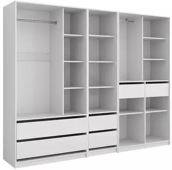 VICCO Elmo Kleiderschrank 3er Set, wei&szlig;, 100x200cm (61357)