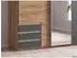 luma-home Schwebetürenschrank 2-türig 135x198x65cm Eiche/Grafit mit Spiegel (22678)