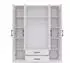 Top E Shop Romana 160 Kleiderschrank, weiß, 4 Türen, 11 Regale (ROMANA 160 BIEL)