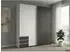 luma-home Schwebetürenschrank 2-türig weiß/grafit, 179x198x65cm, 3 Schubladen (22689)
